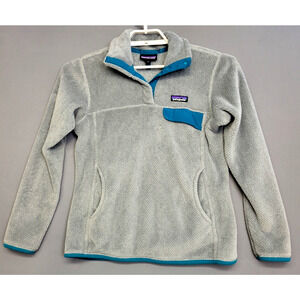 Patagonia Fleece Pullover Womens Medium Gray Worn Wear Polartec Thermal Pro